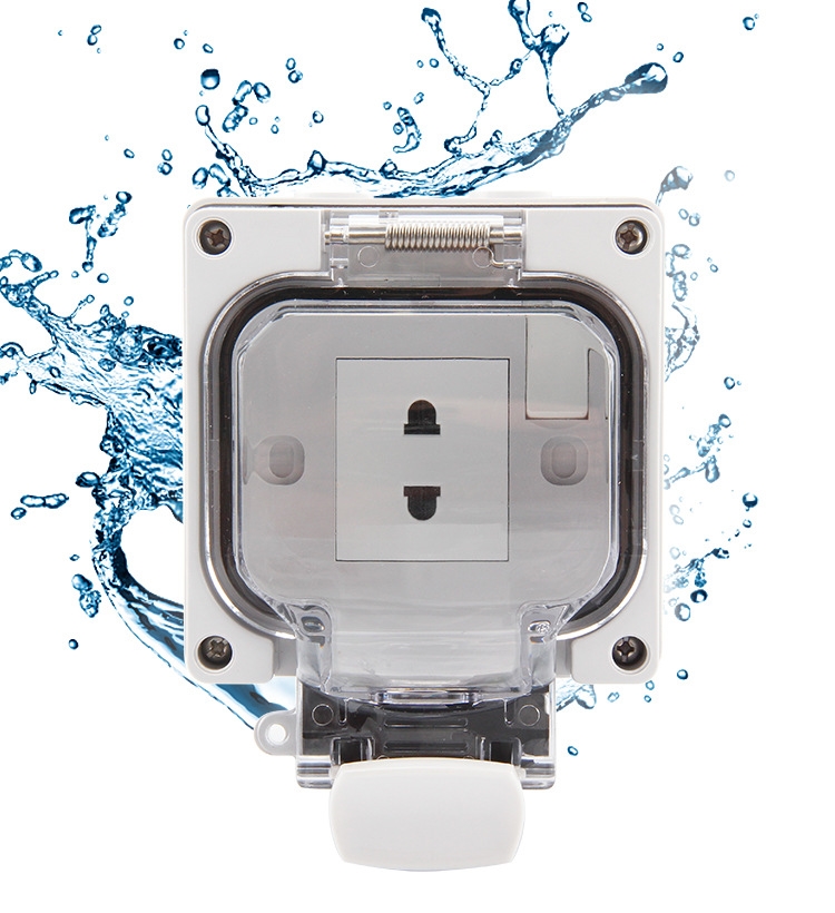 防水盒户外防雨插座开关面板室外防水接线盒86型 10a明装防暴雨插座