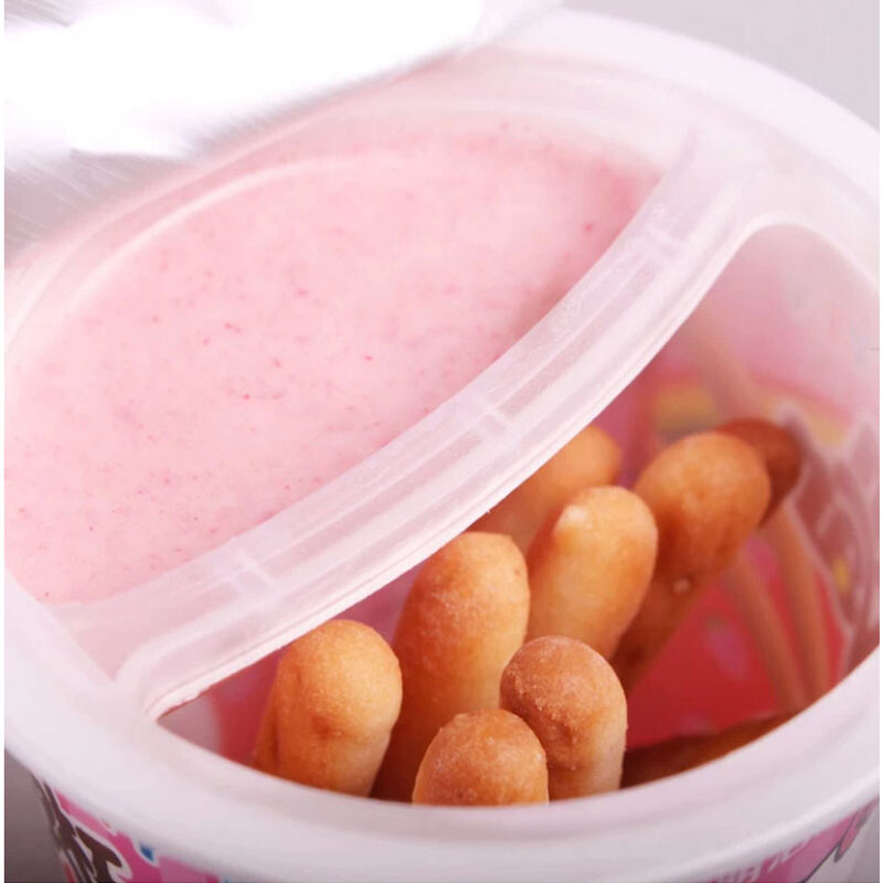 明治欣欣杯25克x6杯装 酱饼干条六一儿童节零食礼物 蓝莓味6杯(25g*6