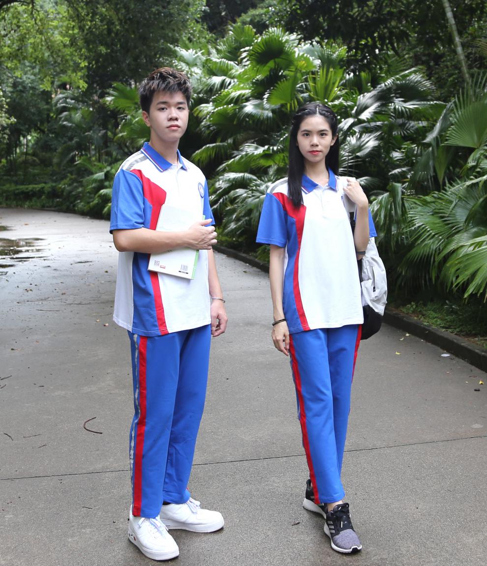 阅诗东莞校服新款东莞第七中学东莞市第七中学中学棉短长裤校服七中