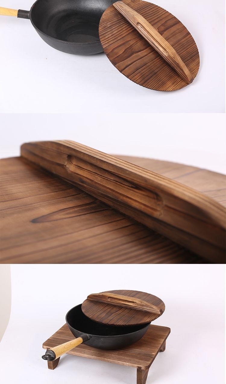 纯手工杉木锅盖家用锅盖环保锅盖炒锅盖大锅盖木头盖木制锅盖 36厘米