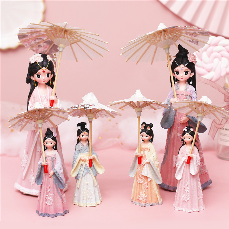 汉服盲盒 我是格格盲盒故宫宫廷手办复古古装娃娃人偶古风侍女敦煌