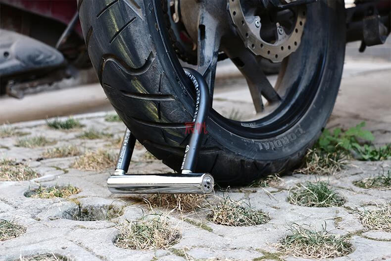 摩托车锁u型锁防盗锁电动车电瓶车锁大锁防撬抗液压剪u锁车锁zxu0抗强