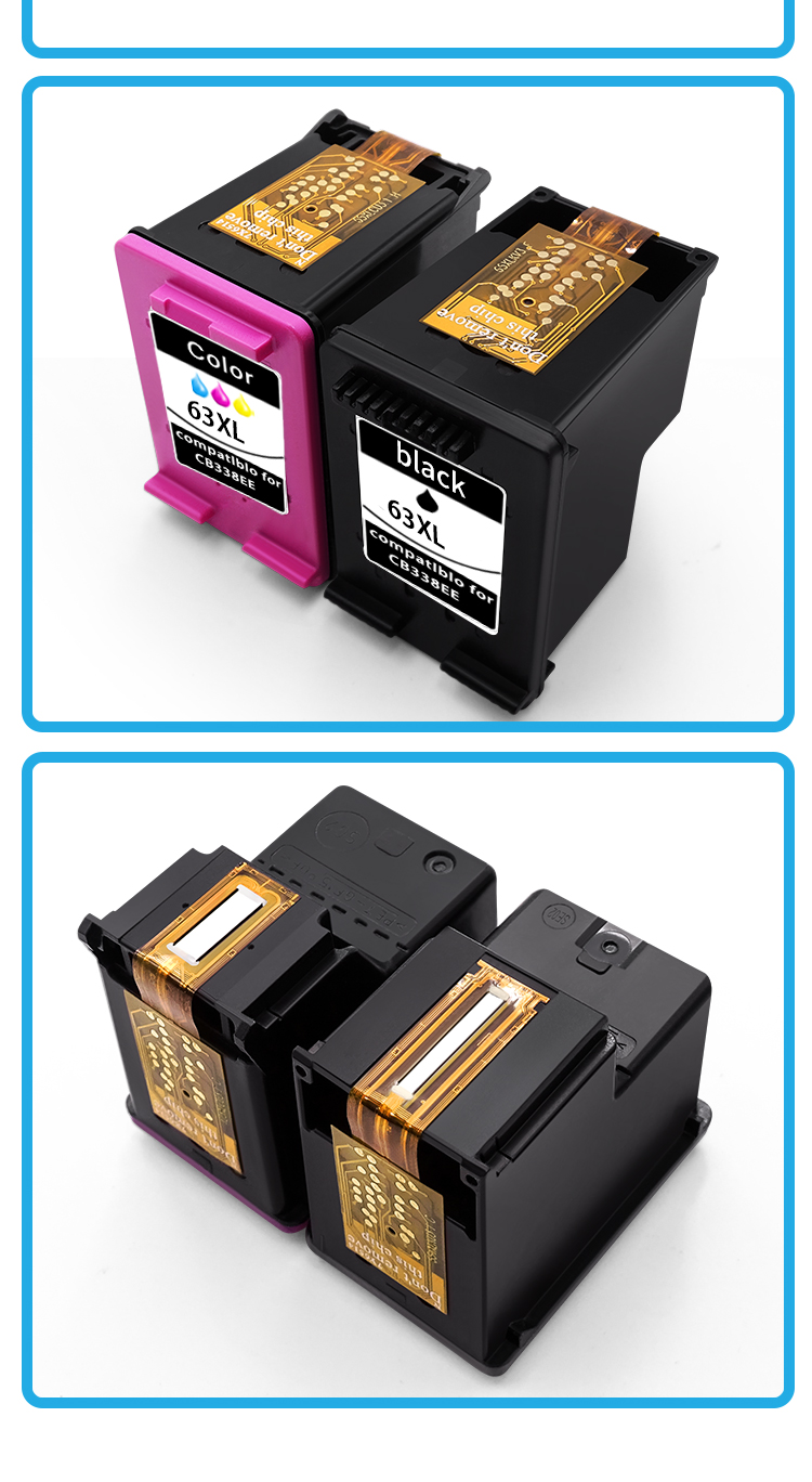 惠普63墨盒2130打印机213136303632383045201112黑彩可加墨63xl彩色大