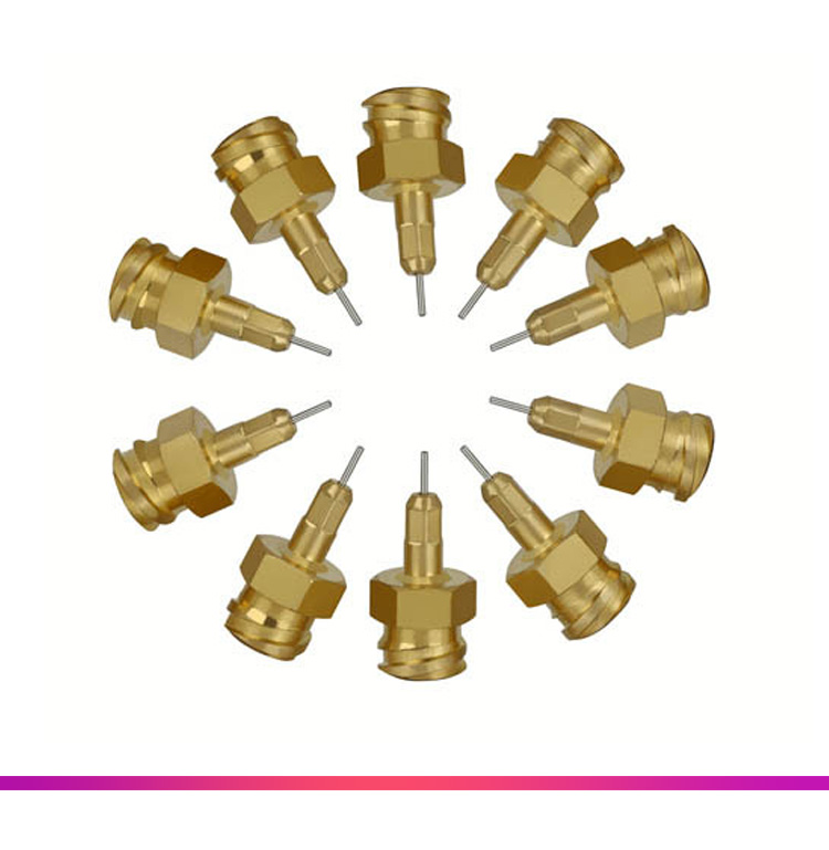 热熔胶精密点胶螺口不锈钢针嘴耐高温金属针咀点胶机配件 24g【一支装