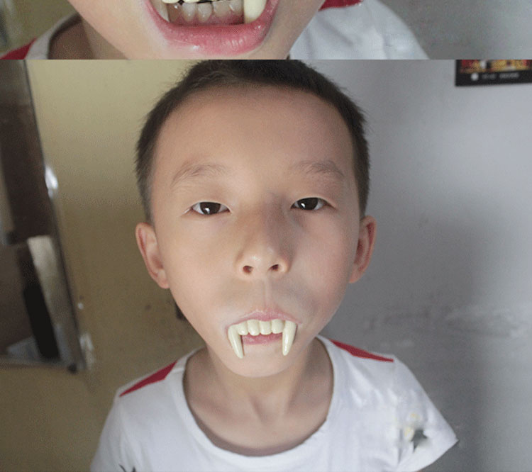 定制剧本杀道具万圣节装饰吸血鬼假牙僵尸牙齿可爱小虎牙獠牙女巫婆