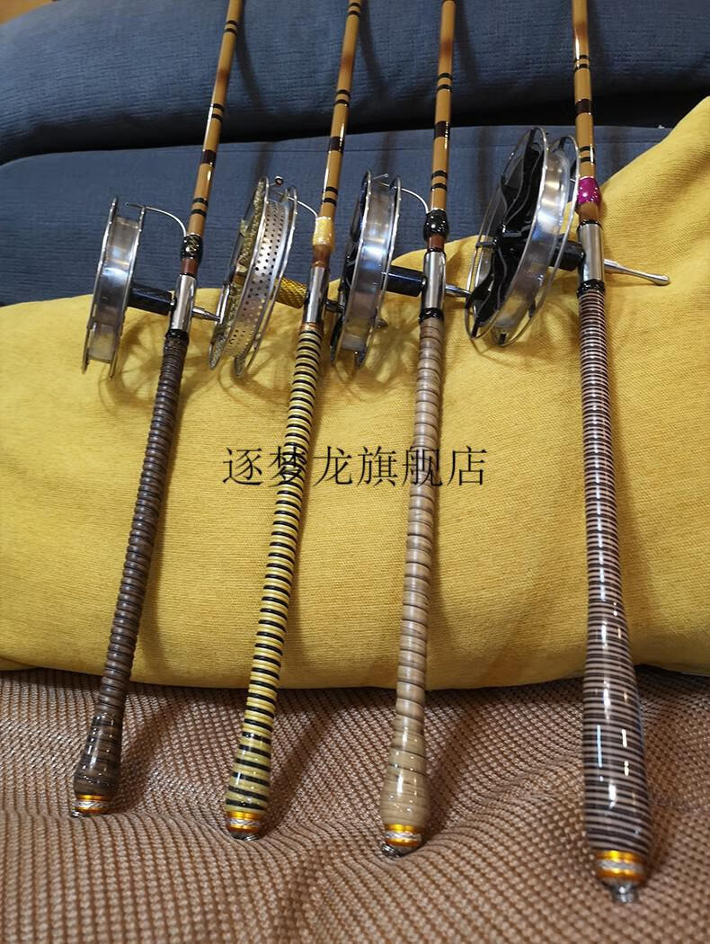 2022新款盘车溪流钓竿溪流冲钓竿盘车杆清波鱼杆 手工轮 鱼竿3.9米/3.