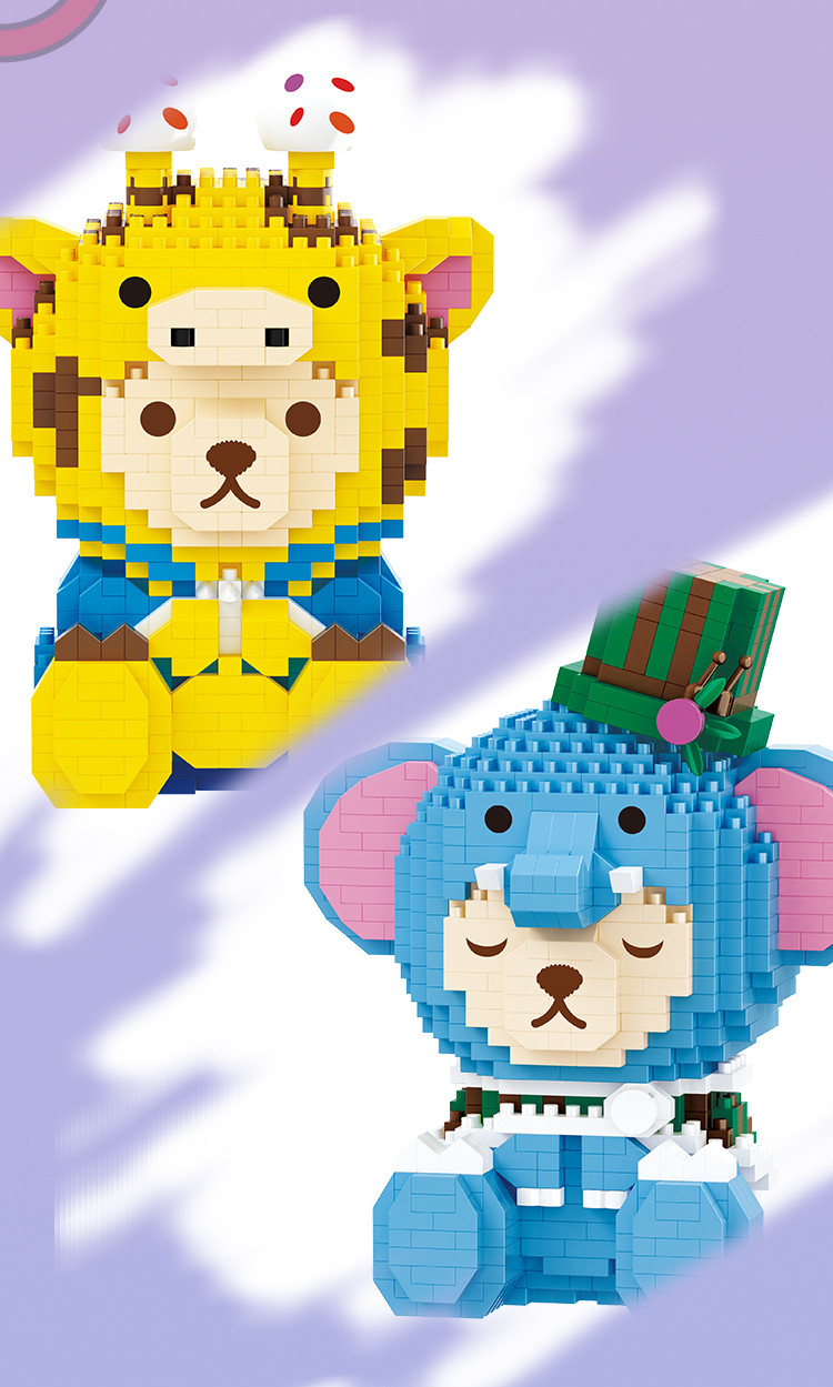 贝乐迪国潮积木拼装成人乐高难度微颗粒泰迪模型立体拼图收藏摆件送礼