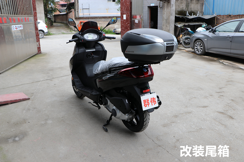 适用于踏板摩托车宗申比亚乔x7后货架 250t尾箱架后衣架尾翼改装