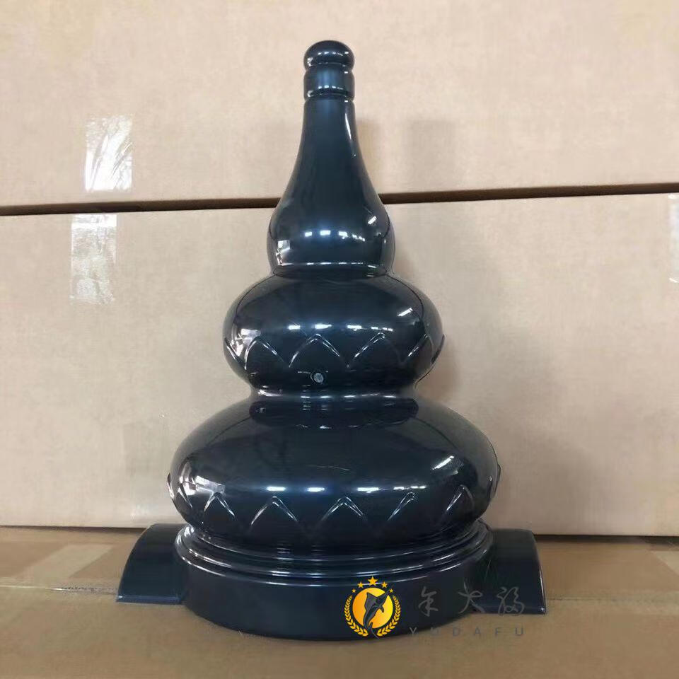 仿古树脂瓦配件塑料葫芦大宝鼎宝顶四角亭凉亭定制禧乐宁纺锤形大宝鼎