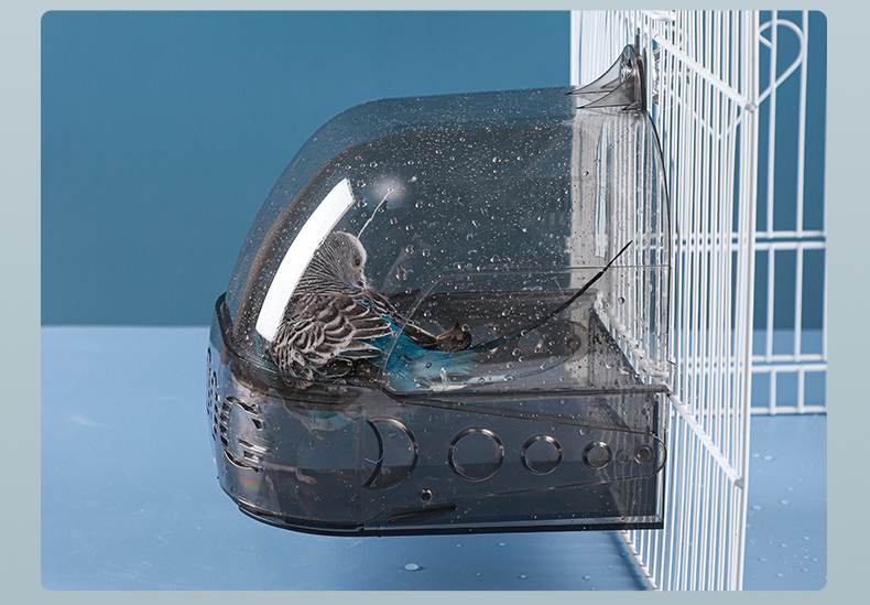 浙宠鸟用洗澡盒浴盆小鸟沐浴器牡丹虎皮鹦鹉用品玩具神器带抽屉鸟洗澡