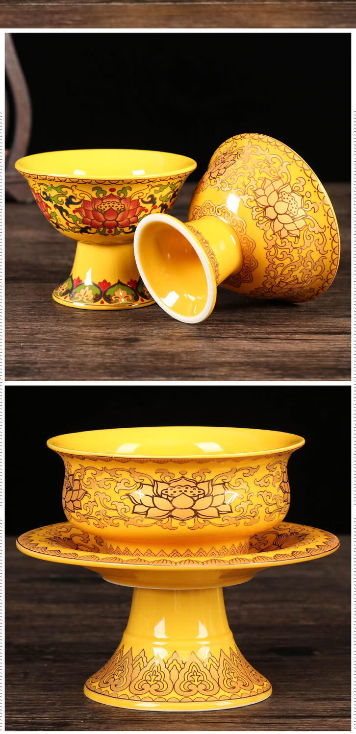 天南兄弟(tnbrothers) 吉祥圣水供杯净水杯莲花佛具杯佛前供碗供水杯