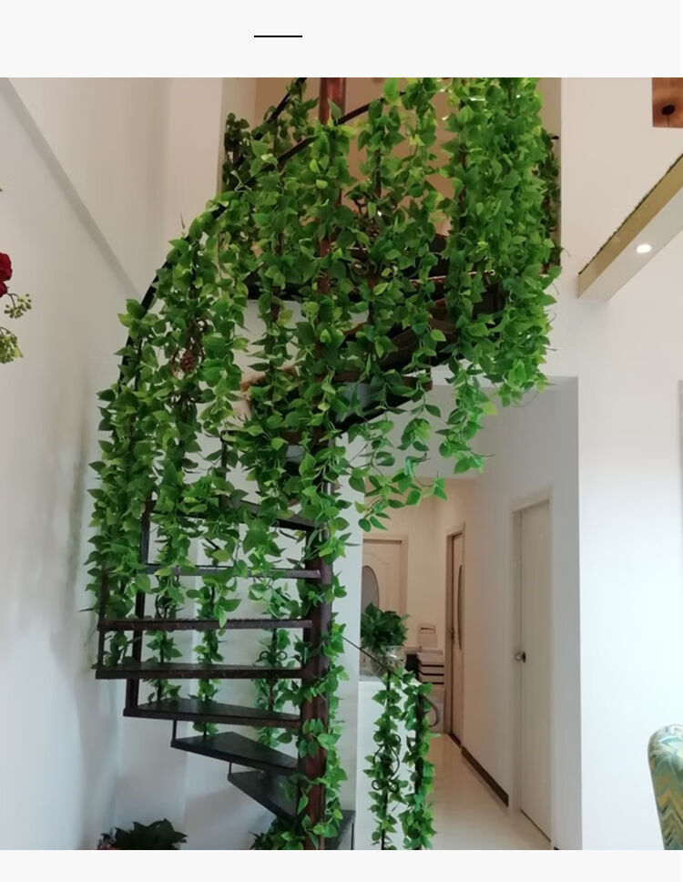 佑勒仿真藤条绿萝叶装饰假绿藤藤蔓塑料暖气水管道遮挡空调电线绿叶花