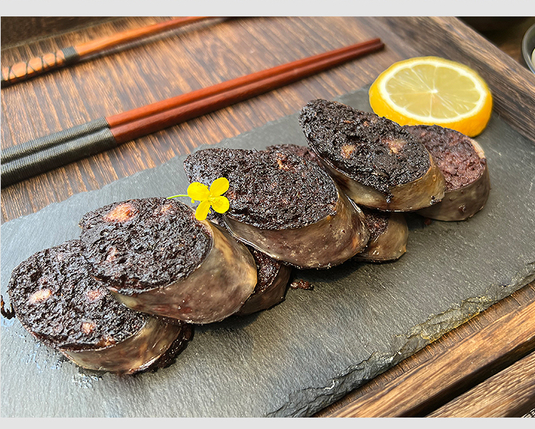 云舵 猪血肠内蒙赤峰荞面肥肠东北荞麦面肠农家自制2斤装 真空顺丰