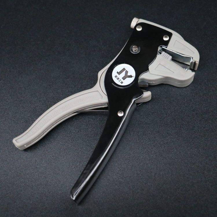 剥线钳多功能万用鹰嘴拔线钳剥皮器电工扒皮排线钳剪线钳 灰色鸭嘴