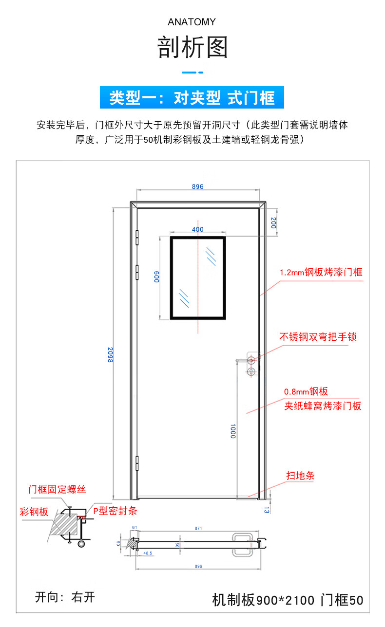 门尺寸图片