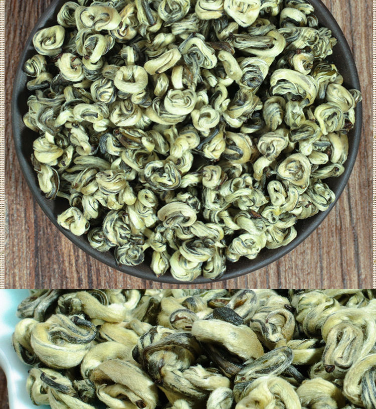 单芽碧螺春玉螺2021新茶绿茶嫩芽浓香型云南绿茶叶散装晨臻单芽玉螺