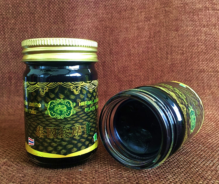 泰国按摩膏金蛇膏腰肩颈炎风关节盘酸痛手脚筋骨湿疼黑青草卧佛