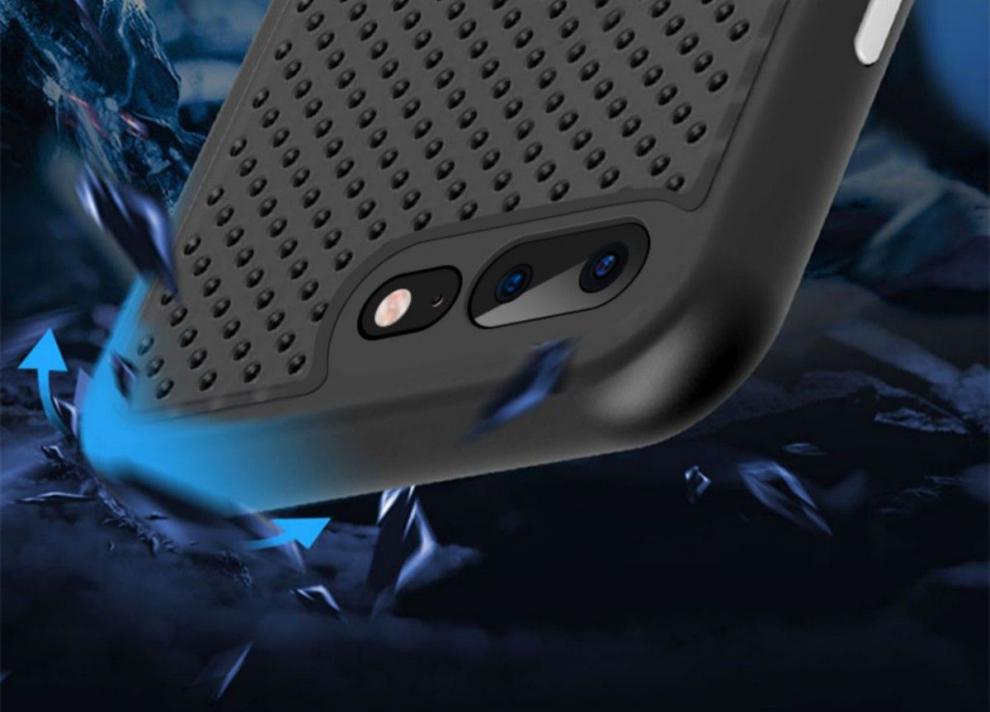 纽为适用苹果8plus散热手机壳石墨烯降温iphone7硅胶软iphone8镂空i8p
