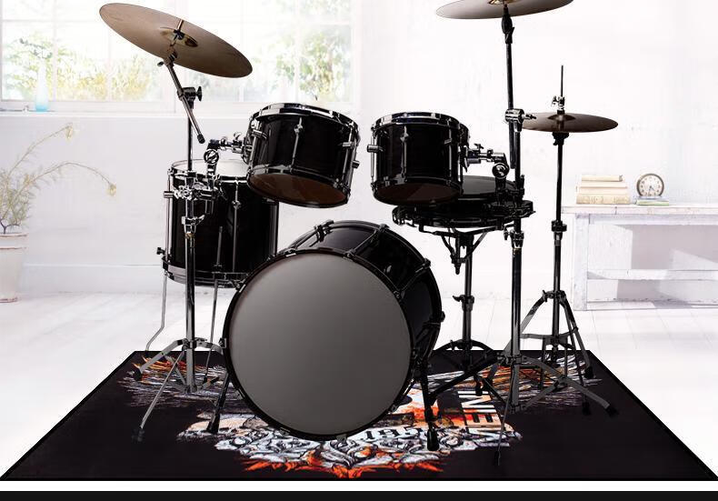 架子鼓地毯电鼓垫防滑爵士鼓家用弱音电子鼓毯减震垫加厚鼓地毯冰火