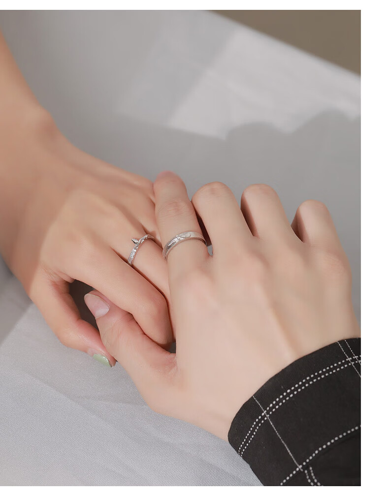 气质蓝桉与鸟情侣款戒指女一对小众设计感对戒男情人节礼物送女友新