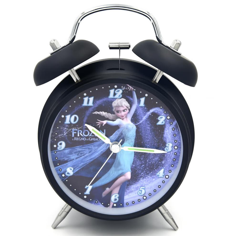 爱莎公主闹钟冰雪奇缘艾莎公主闹钟白雪女孩小孩学生专用指针懒人卡通