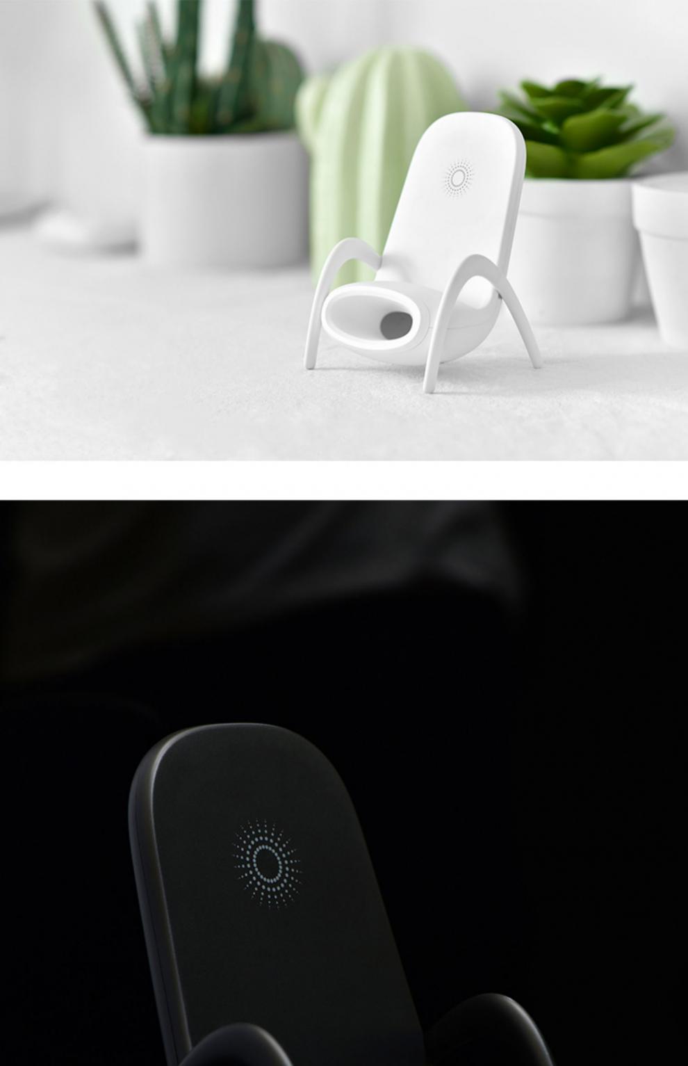 15w立式椅子无线充电器适用小米苹果13pro扩音音响通用型12华为vivox7