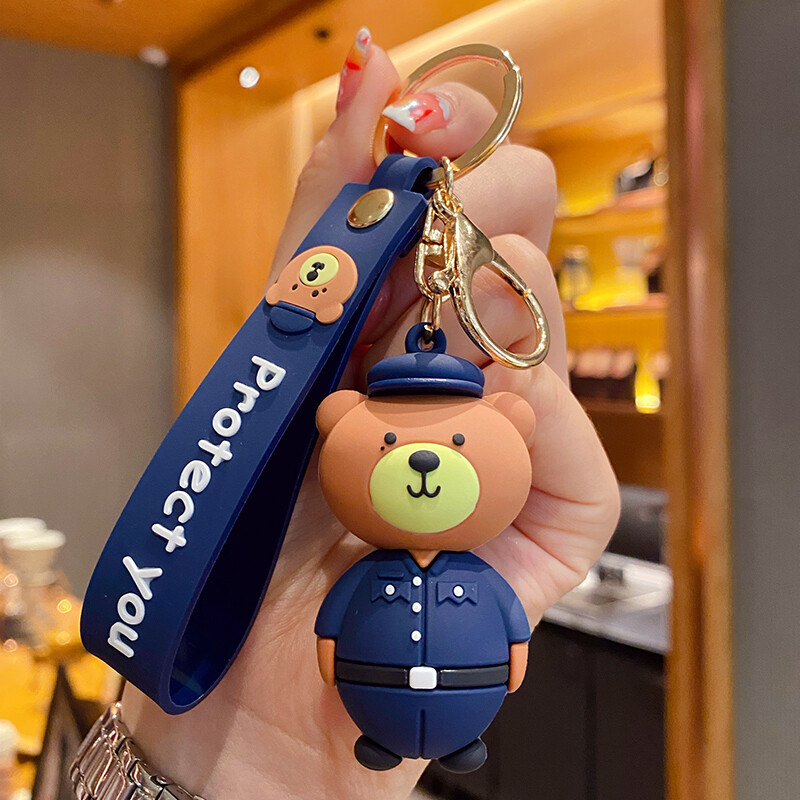 69白敬亭同款小熊你是我的城池营垒邢克垒钥匙扣挂件书包挂饰情侣女