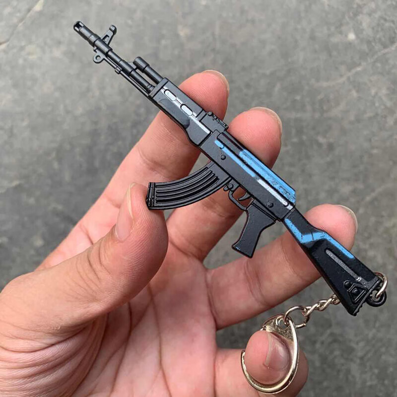 ak47钥匙扣 合金属玩具突击枪模吃鸡和平游戏周边精英钥匙扣书包挂件