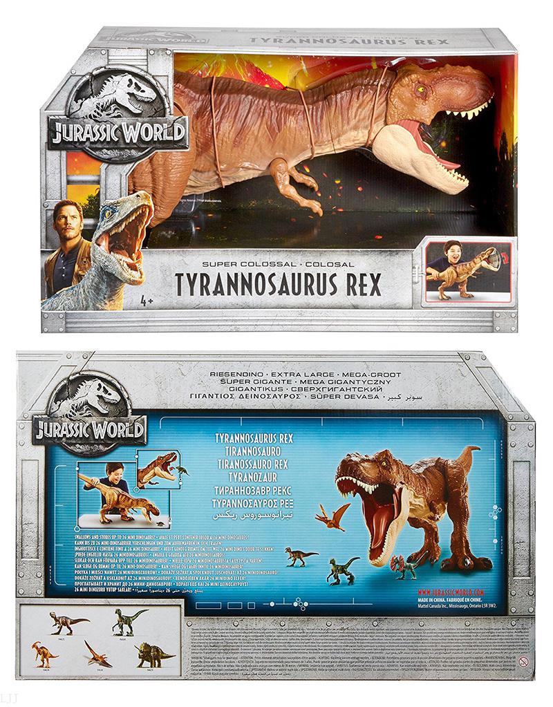 美泰侏罗纪世界3战损巨型霸王龙暴龙南方巨兽龙仿真动物恐龙玩具团购