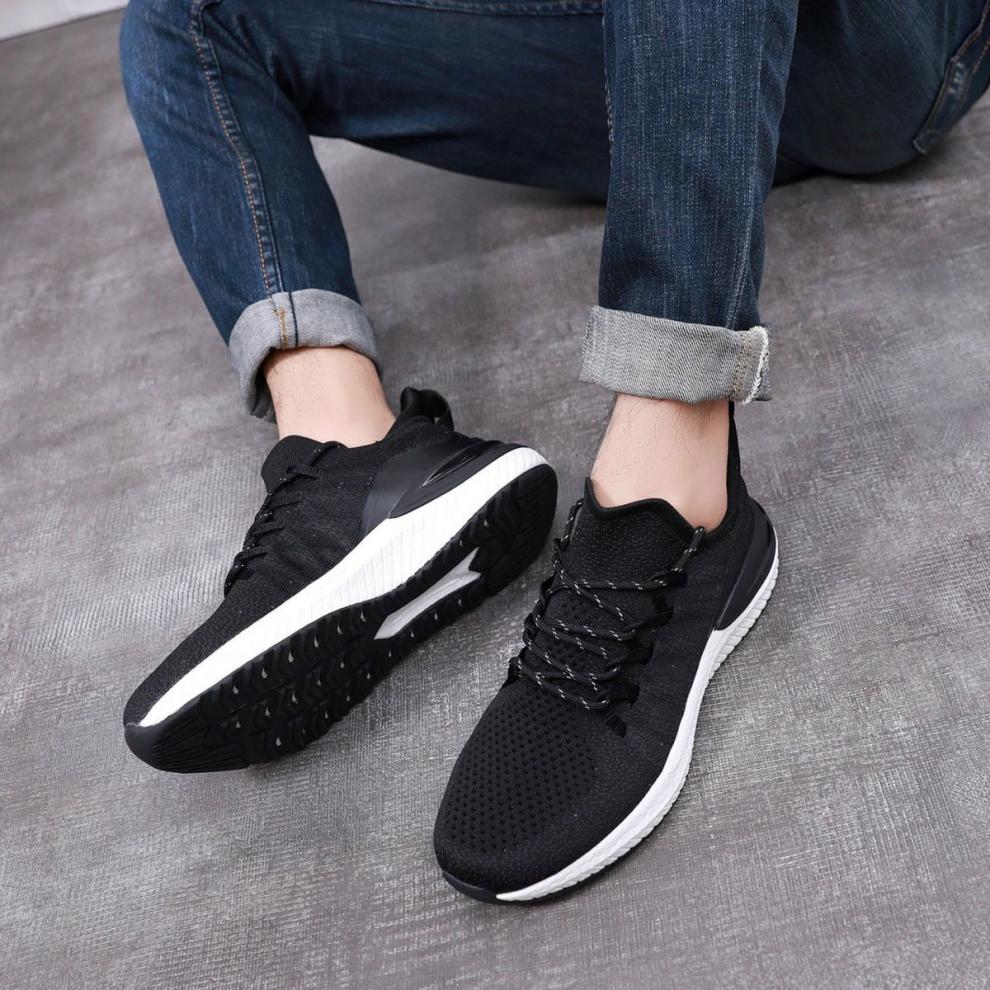 小米4【跑步鞋】爆米花云弹一片式慢跑鞋运动风爆米花底简约透气弹力