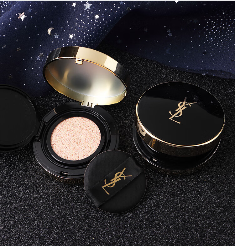 ysl羽毛气垫皮革bb霜遮瑕控油保湿养肤不脱妆粉底液b10 b10(象牙白)