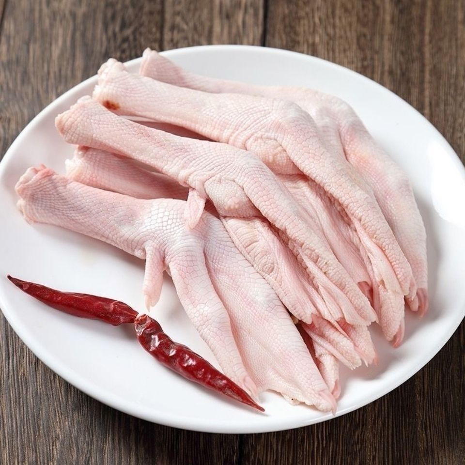 正宗农家散养大白鹅爪新鲜鹅掌特大号鹅脚新鲜送达坏了包赔罗菲迪新特