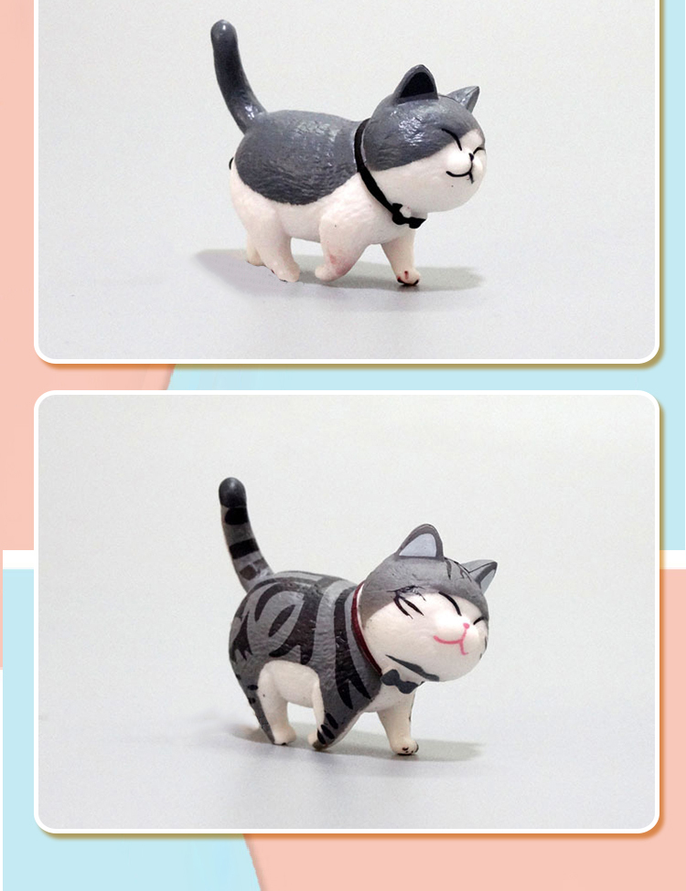 猫咪盲盒仿真可爱铃铛猫咪摆件宠物车载卡通盲盒猫咪桌面摆件 一代