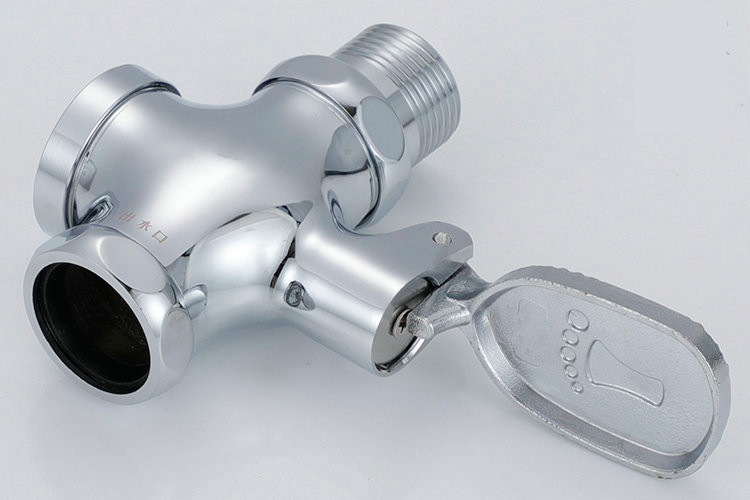 大便冲洗阀 脚踏阀 自闭式冲水阀 厕所蹲便池脚踏式延时冲洗阀门 16号