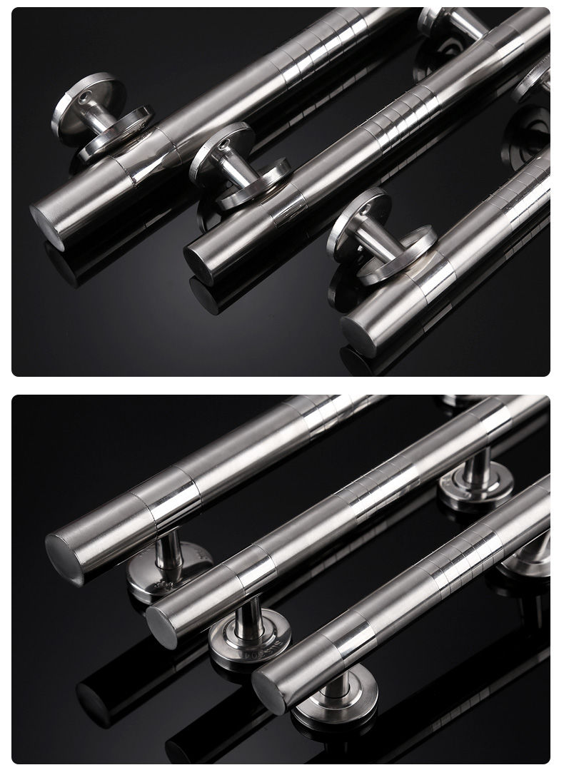 304不锈钢拉手加厚明装木门卫生间通道门防盗推拉门把手手门拉手总长