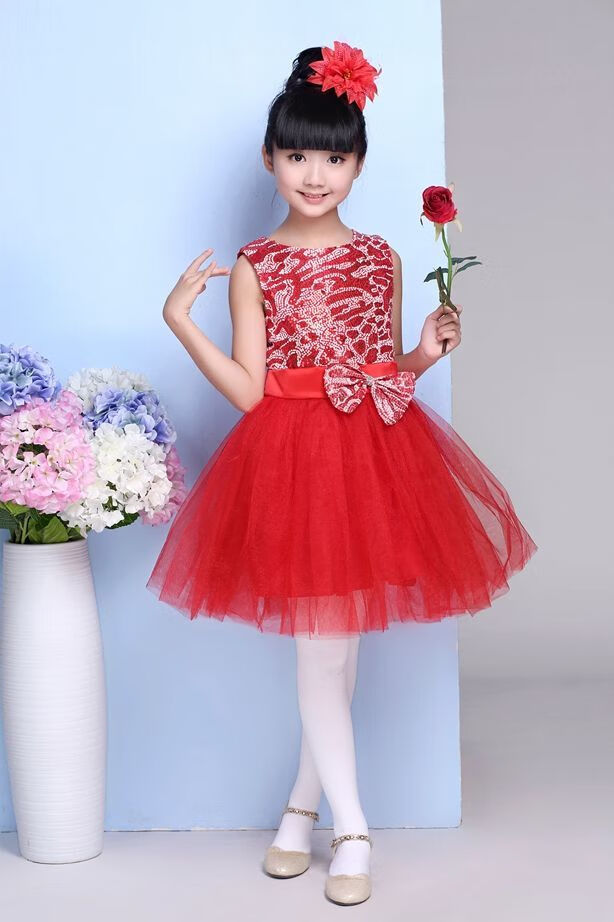 六一儿童节演出服装大合唱服装合唱指挥礼服女童朗诵演出服儿童表演服