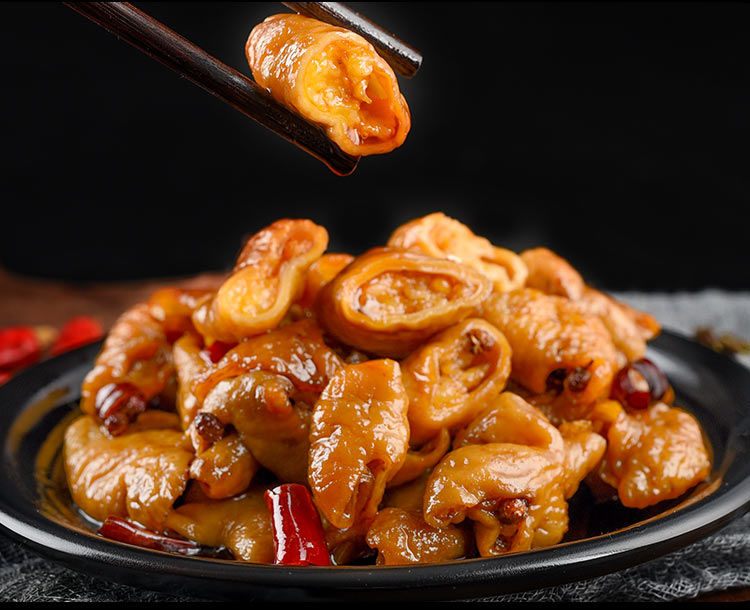 四川特产麻辣肥肠开罐即食猪大肠卤味零食小吃香辣熟食麻辣猪蹄360克