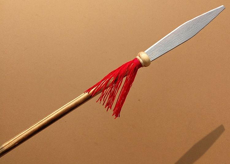 红缨枪舞台道具加长儿童木质玩具长矛幼儿园演出六一表演 木质红缨枪
