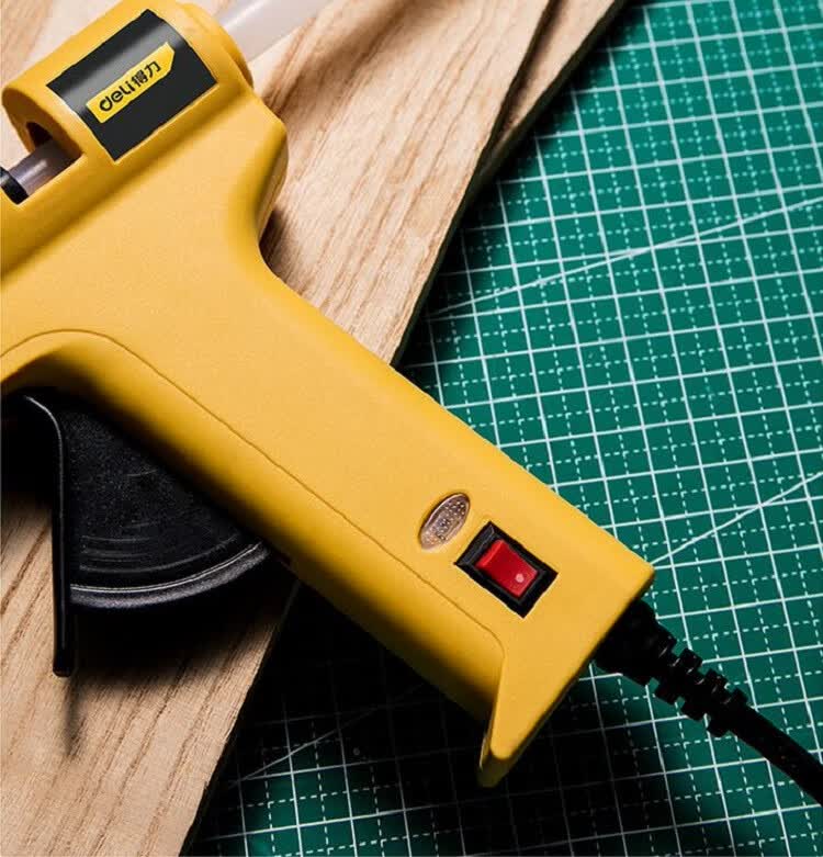 得力deli热熔胶枪手工制作胶抢多功能家用电热溶棒胶胶水条小号热融胶