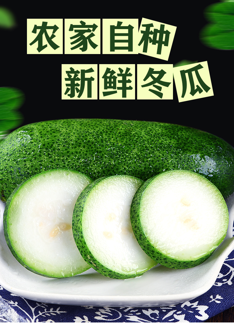 新鲜小冬瓜青皮蔬菜农家有机种植毛节瓜整箱毛节瓜单个34斤生鲜团购