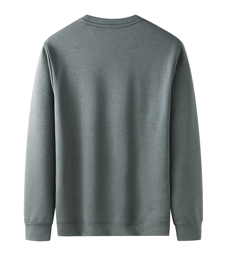 奥康长袖圆领卫衣男 秋季休闲百搭男士打底衫个性印花宽松大码上衣 l