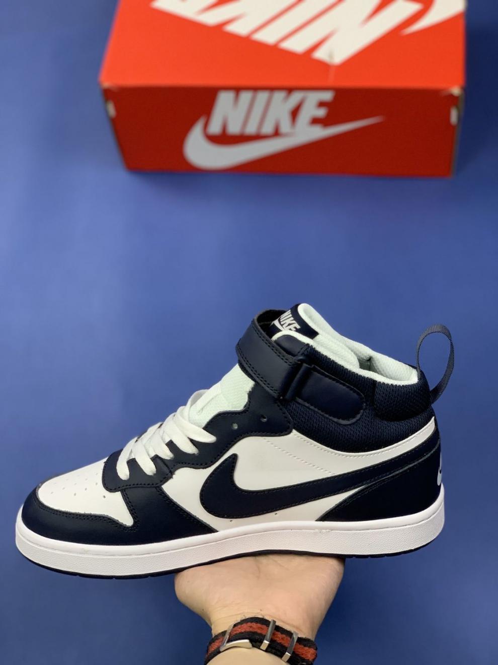 耐克旗舰官方同款纯原court mid 蓝白小黑曜石 中帮耐磨透气时尚百搭