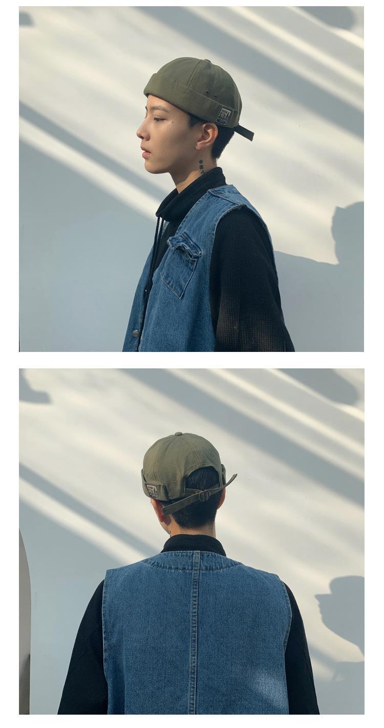 新品西瓜皮帽子日系英伦复古瓜皮帽男四季嘻哈韩版贝雷帽子街头潮人无