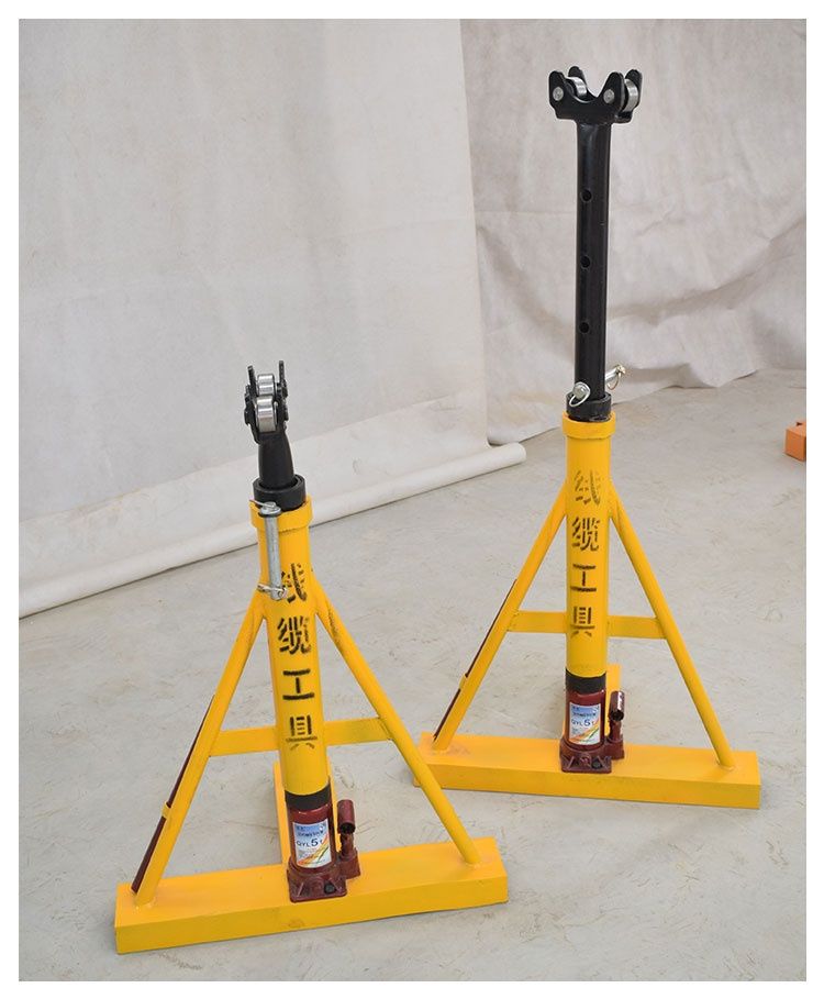 电缆放线架液压螺旋手板棘轮式升降立式三角线路工具5吨8吨10吨国标5