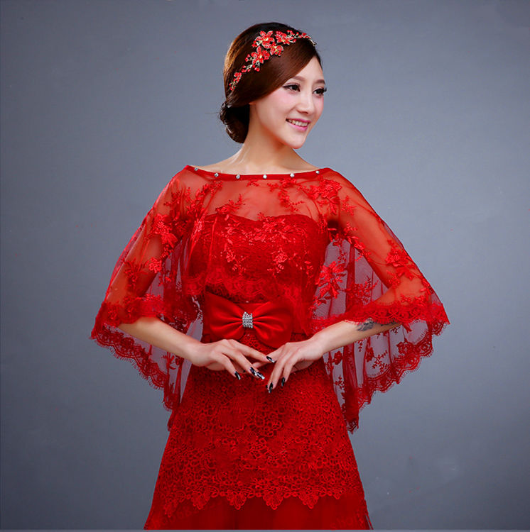 婚纱披肩2021新娘婚纱蕾丝披肩纱加大遮手臂春夏超仙镂空薄款胖白镶钻