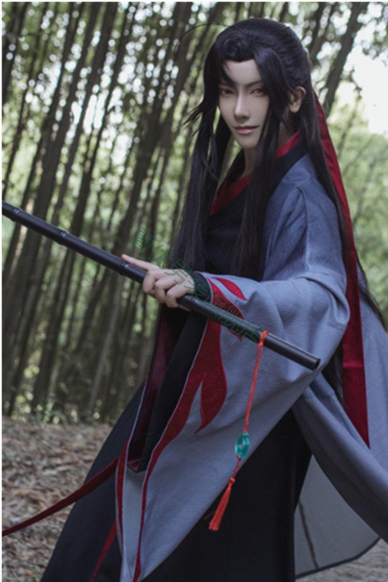 夷陵老祖 成年蓝忘机cosplay 魏无羡cos服全套 老祖衣服 假发【发带发