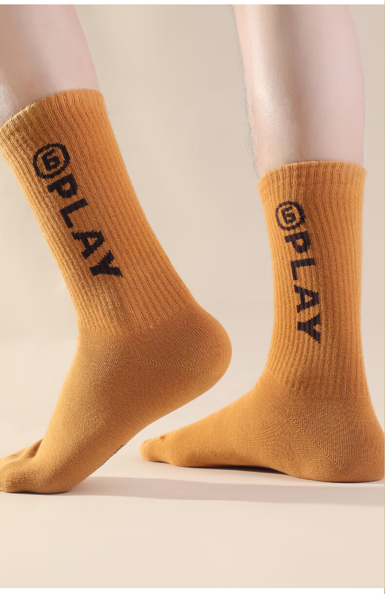 七匹狼【莱卡高筒袜】男士袜子男生秋季时尚棉袜青年舒适透气星期男袜