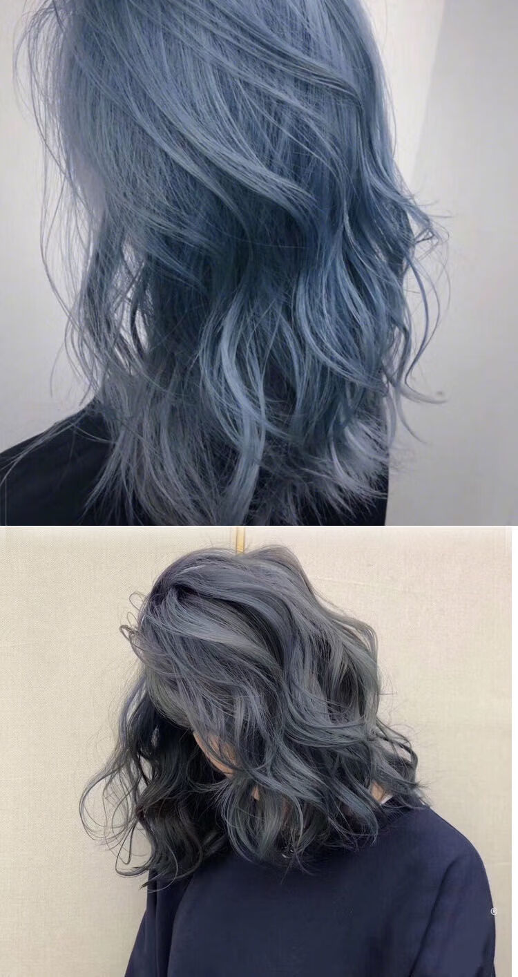 潮色冰岛蓝染膏天使蓝染发剂湖泊蓝染发膏网红蓝抖音蓝红雾蓝色染