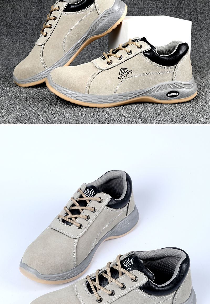 工地劳保鞋有钢板男四季款防砸防刺穿轻便钢包头软底电焊全老保工作