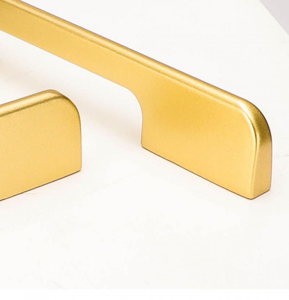 省之优 铝合金金色拉手衣柜门橱柜把手抽屉柜子加长手柄单孔 l2018-96